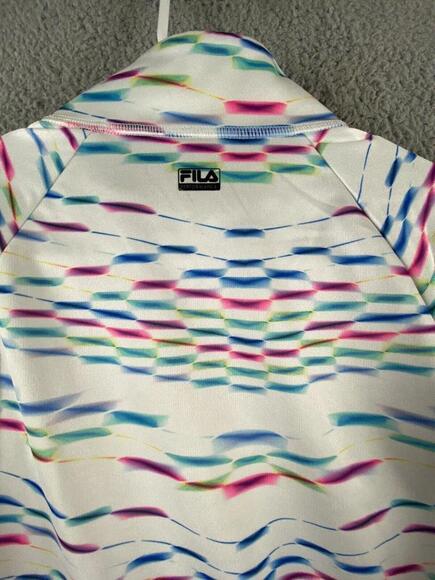 Fila Sweatshirt Womens Large 1/4 Zip Mock Neck Running Sport Shirt Top - Picture 8 of 9